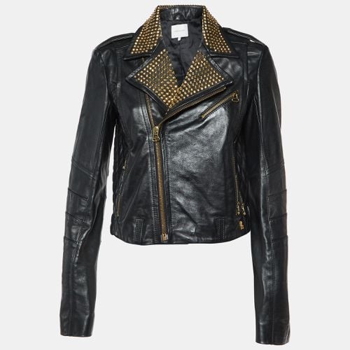 Leather Studded Biker Jacket M - Pierre Balmain - Modalova