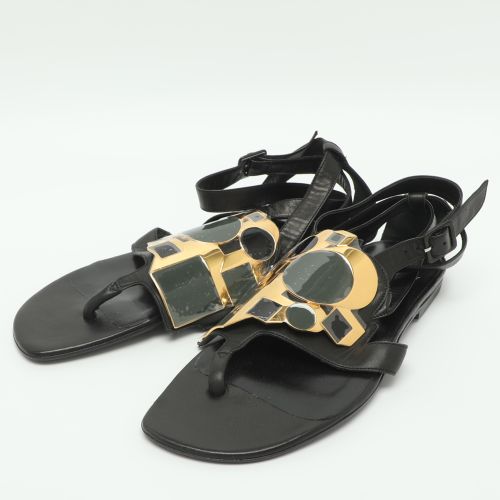 Size 36.5 Leather Ankle Wrap Flat Sandals - PIERRE HARDY - Modalova