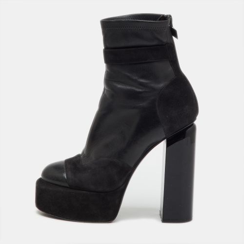 Pierre Hardy Black Leather and Suede Platform Ankle Length Booties Size 37 - PIERRE HARDY - Modalova