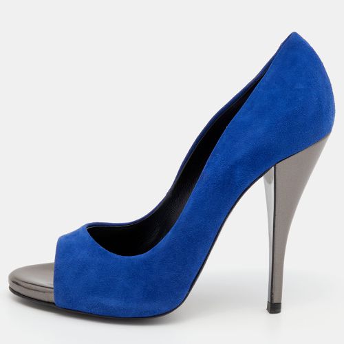 Pierre Hardy Blue Suede Open Toe Pumps Size 39 - PIERRE HARDY - Modalova