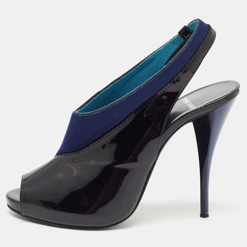 Piere Hardy Black/Blue Fabric and Patent Leather Slingback Pumps Size 41 - PIERRE HARDY - Modalova