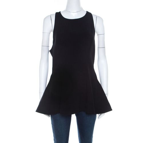 Prabal Gurung Black Wool Peplum Sleeveless Blouse L - Prabal Gurung - Modalova