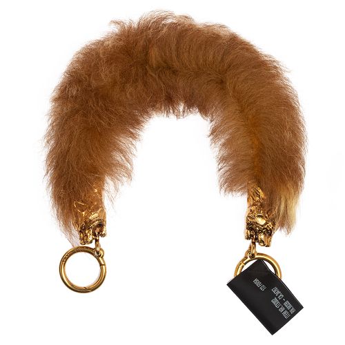 Prada Brown Fur Tiger Head Bag Strap - Prada - Modalova