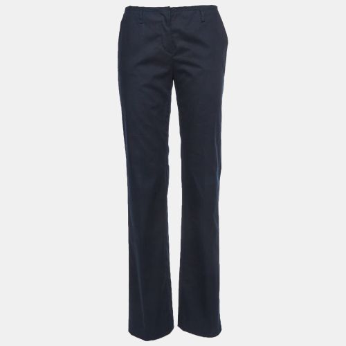 Cotton Raw Edge Regular Fit Trousers M - Prada - Modalova