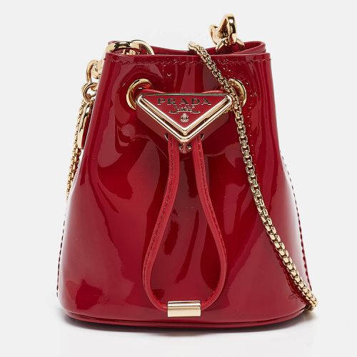 Cherry Patent Leather Mini Chain Pouch - Prada - Modalova