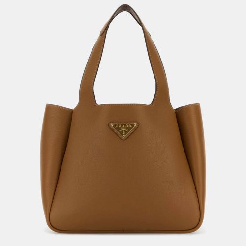 Prada Caramel Leather Medium Hobo Bag - Prada - Modalova