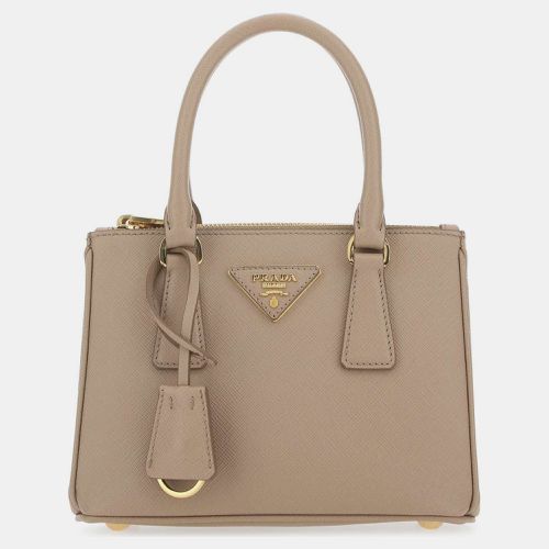 Prada Powder Pink Saffiano Leather Satchel Bag - Prada - Modalova