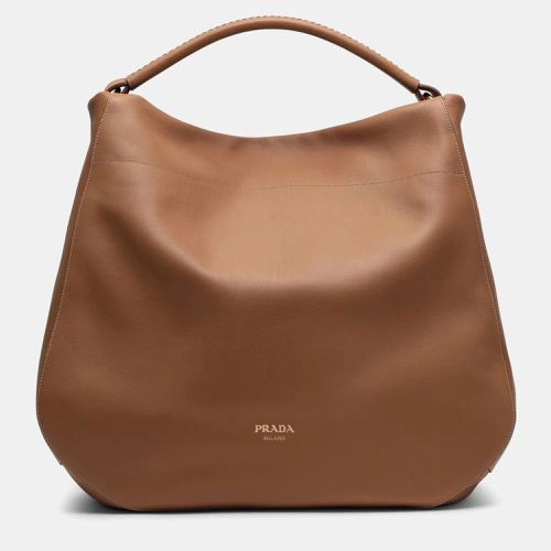 Prada Large Caramel-Coloured Leather Shoulder Bag - Prada - Modalova