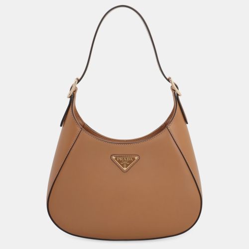 Prada Saddle Brown Calf Leather Shoulder Bag - Prada - Modalova