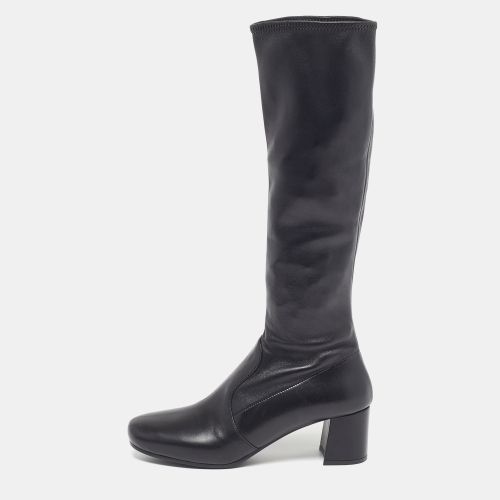 Size 35.5 Leather Mid Calf Boots - Prada - Modalova