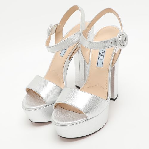 Size 35.5 Leather Platform Ankle Strap Sandals - Prada - Modalova