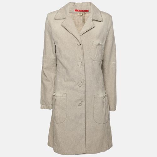 Prada Sport Beige Cotton Linen Coat M - Prada Sport - Modalova