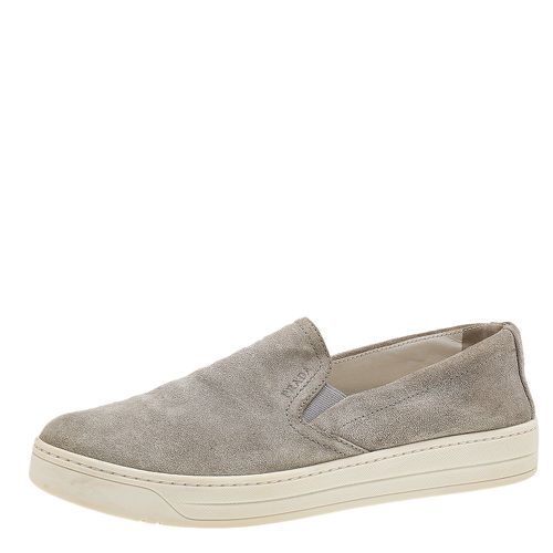 Prada Sport Grey Suede Slip On Sneakers Size 37 - Prada Sport - Modalova