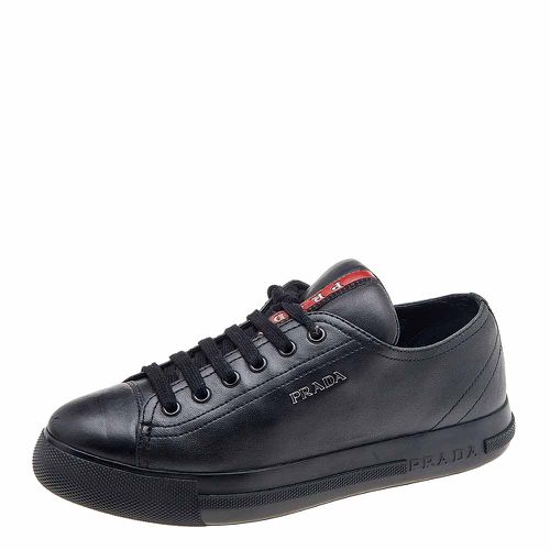 Prada Sport Black Leather Low Top Sneakers Size 35 - Prada Sport - Modalova