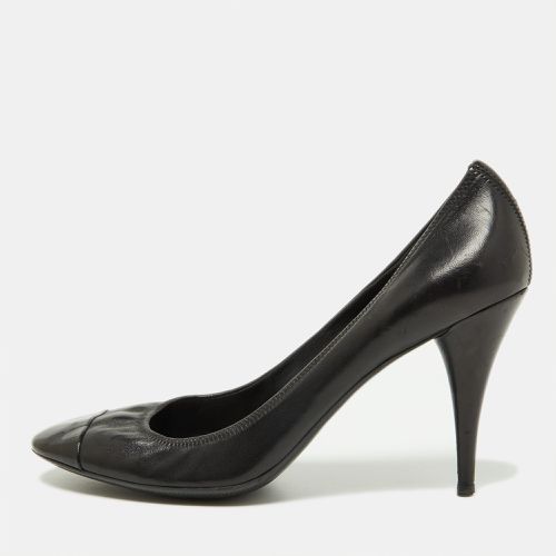 Prada Sport Black Leather and Patent Cap Toe Pumps Size 40 - Prada Sport - Modalova