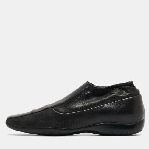 Prada Sport Black Leather Slip On Loafers Size 38 - Prada Sport - Modalova