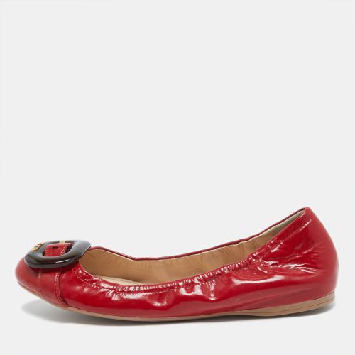 Prada Sport Red Patent Leather Buckle Ballet Flats Size 39 - Prada Sport - Modalova