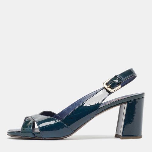 Dark Patent Leather Slingback Sandals Size 37.5 - Prada Sport - Modalova