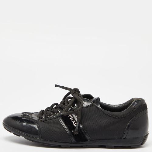 Prada Sport Black Patent Leather and Nylon Low Top Sneakers Size 35.5 - Prada Sport - Modalova