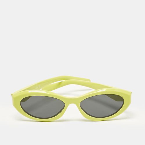 Prada Lime/Black SPR26Z Frame Oval Sunglasses - Prada - Modalova