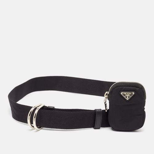 Nylon Double Ring Pouch Detail Belt 80CM - Prada - Modalova