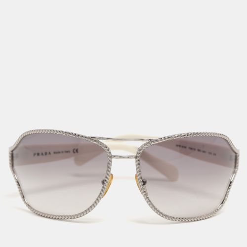 Prada Black/White Metal Shield SPR 61H Sunglasses - Prada - Modalova