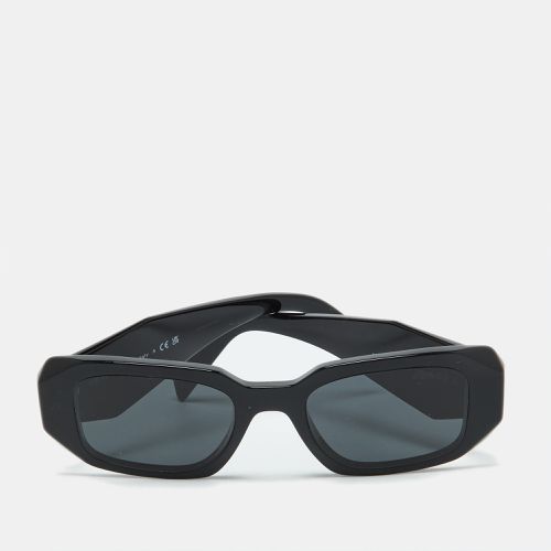 Prada Black/Slate Grey SPR17W Symbole Rectangular Sunglasses - Prada - Modalova