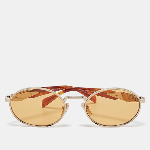 Prada Gold Tone/Papaya SPR65Z Oval Sunglasses - Prada - Modalova