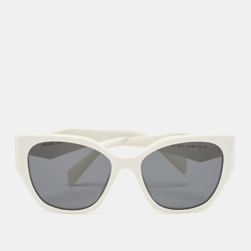 Prada White/Black SPR 19Z Square Sunglasses - Prada - Modalova