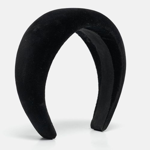 Prada Black Velvet Wide Headband - Prada - Modalova