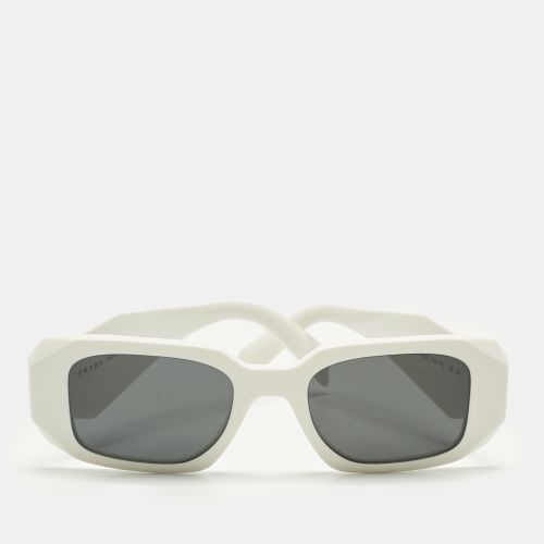 Prada White/Black SPR 17W Symbole Rectangle Sunglasses - Prada - Modalova