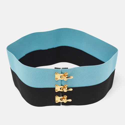 Prada Black/Blue Elastic Waist Belt M - Prada - Modalova