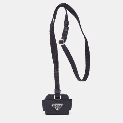 Prada Black Nylon Airpods Pro Case with Adjustable Strap - Prada - Modalova