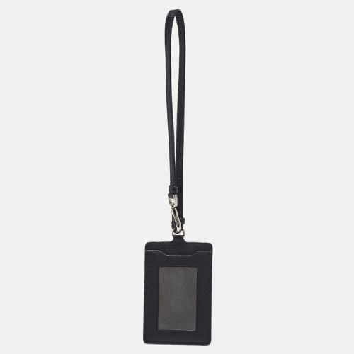 Prada Black Saffiano Leather Badge Holder - Prada - Modalova