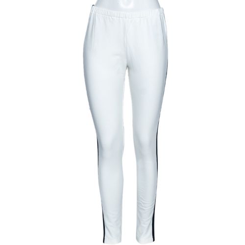 Prada White Cotton Contrast Trimmed Track Pants M - Prada - Modalova