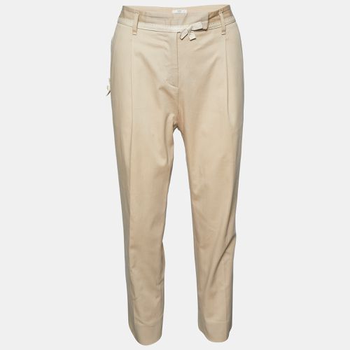 Prada Beige Cotton Tapered Leg Trousers M - Prada - Modalova