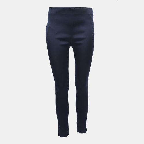 Prada Navy Blue Stretch Satin Tapered Pants M - Prada - Modalova