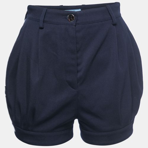 Prada Navy Blue Wool Shorts S - Prada - Modalova