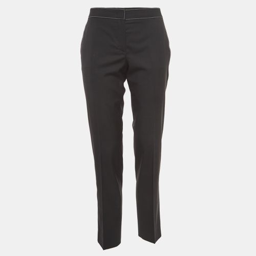 Prada Black Wool Slim Fit Formal Trousers S - Prada - Modalova