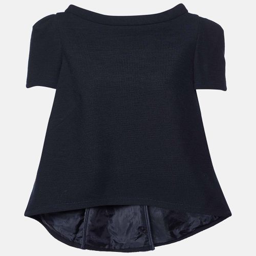 Prada Black Wool Flared Short Sleeve Top M - Prada - Modalova