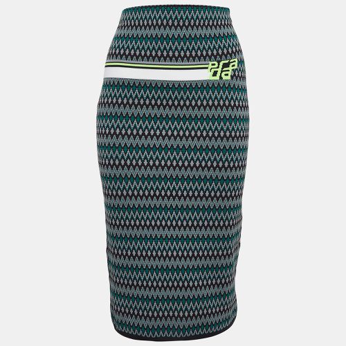 Chevron Patterned Knit Midi Skirt M - Prada - Modalova