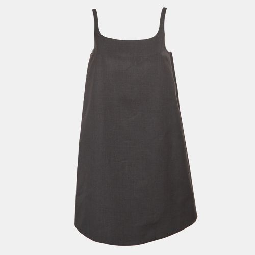 Prada Dark Grey Wool Mini Shift Dress S - Prada - Modalova