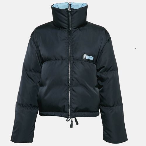 Nylon Short Etiquette Puffer Down Jacket S - Prada - Modalova