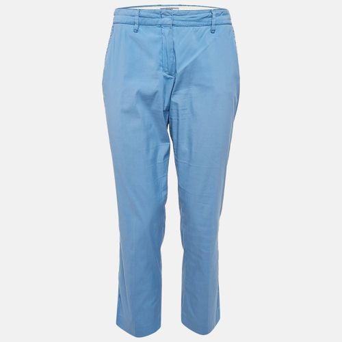 Prada Blue Cotton Blend Trousers M - Prada - Modalova