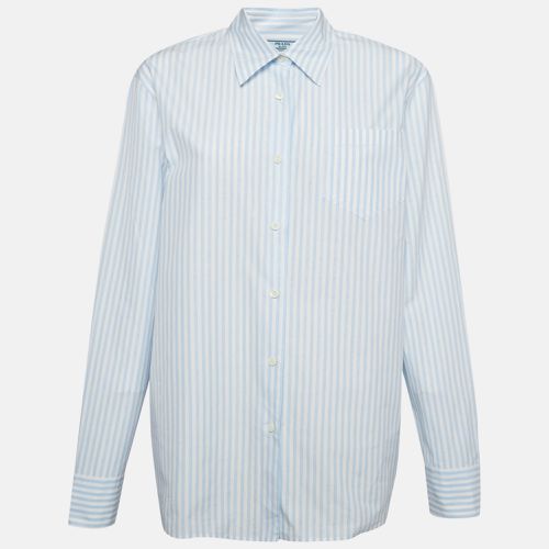 Striped Cotton Oversized Shirt M - Prada - Modalova