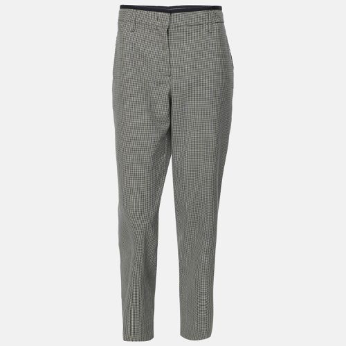 Black Checkered Virgin Wool Trouser M - Prada - Modalova