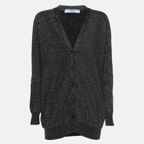 Shimmering Lurex Fabric Cardigan M - Prada - Modalova