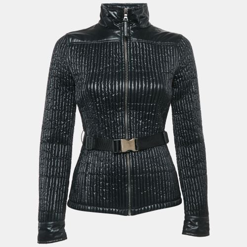 Prada Black Nylon Buckle Belted Zip-Up Jacket S - Prada - Modalova