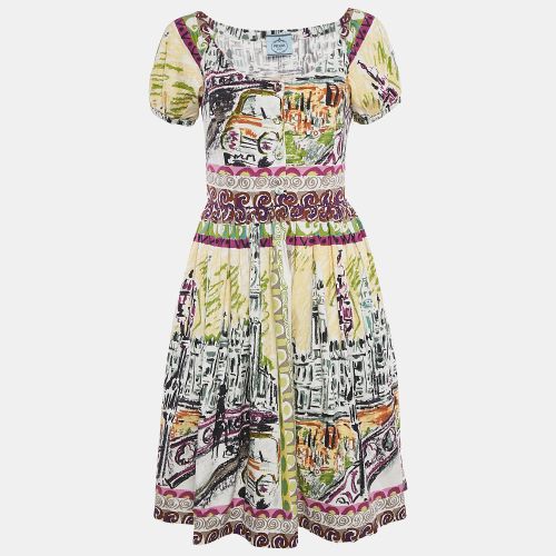 Prada Multicolor Printed Cotton Mini Dress S - Prada - Modalova