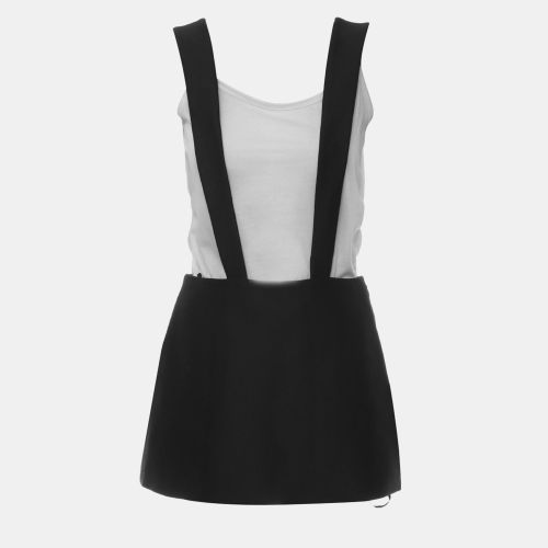 Prada Black Triangle-Logo Mini Skirt Jumpsuit IT Women 36 - Prada - Modalova